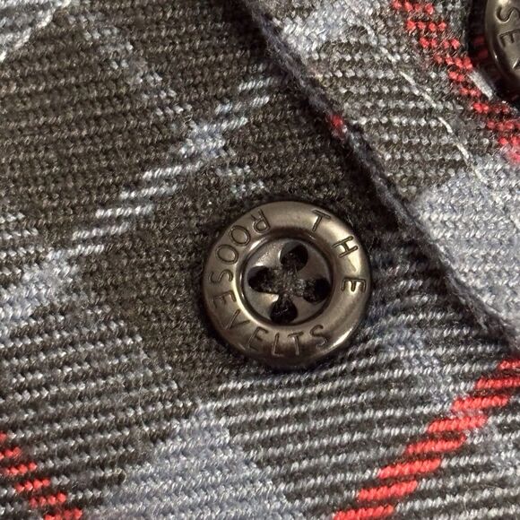 RSVLTS Flannel Shirt Shacket Mens XXL Gray Black Red Plaid Dare Mighty Things - Picture 7 of 11